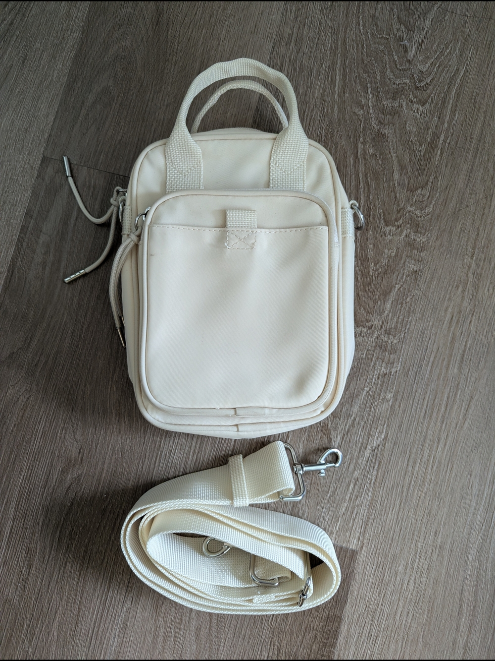 H&M Cream Nylon Crossbody